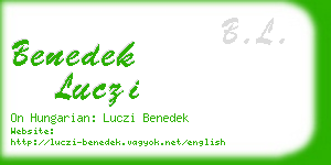 benedek luczi business card